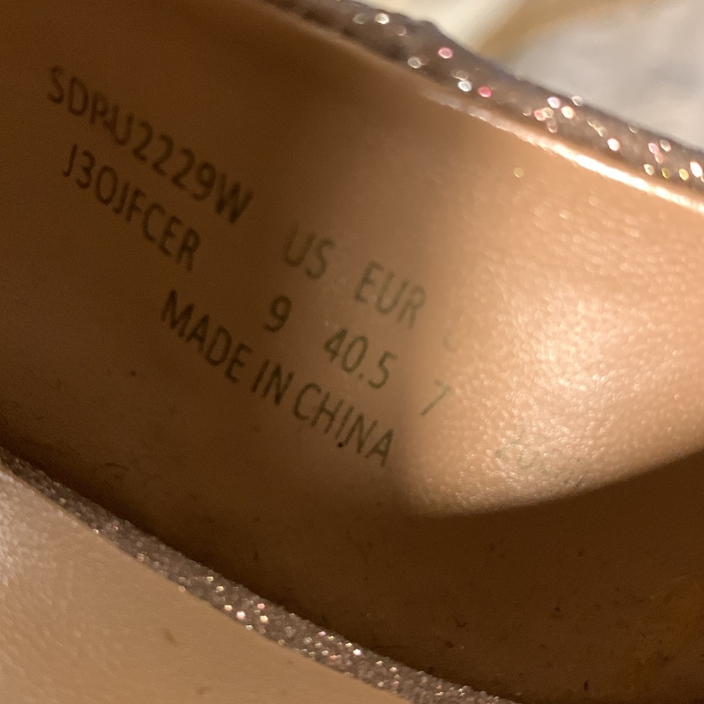 Dream Pairs gold glitter block heel dressy shoes size 9 - Picture 7 of 12